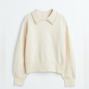H&M Beaded-Collar Sweater